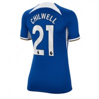 Fotbalové Dres Chelsea Ben Chilwell #21 Dámské Domácí 2023-24 Krátký Rukáv